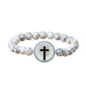 Bracelet Bible Beads — effet Howlite