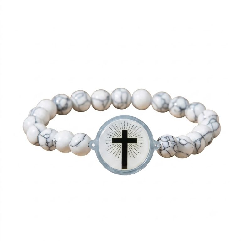 Bracelet Bible Beads — effet Howlite