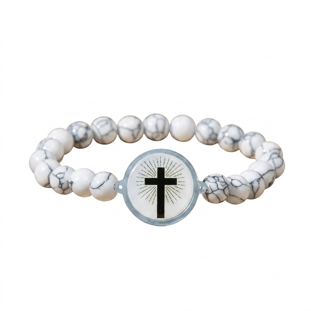 Bracelet Bible Beads — effet Howlite