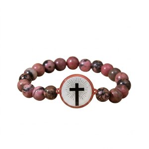 Bracelet Bible Beads — effet Rhodonite