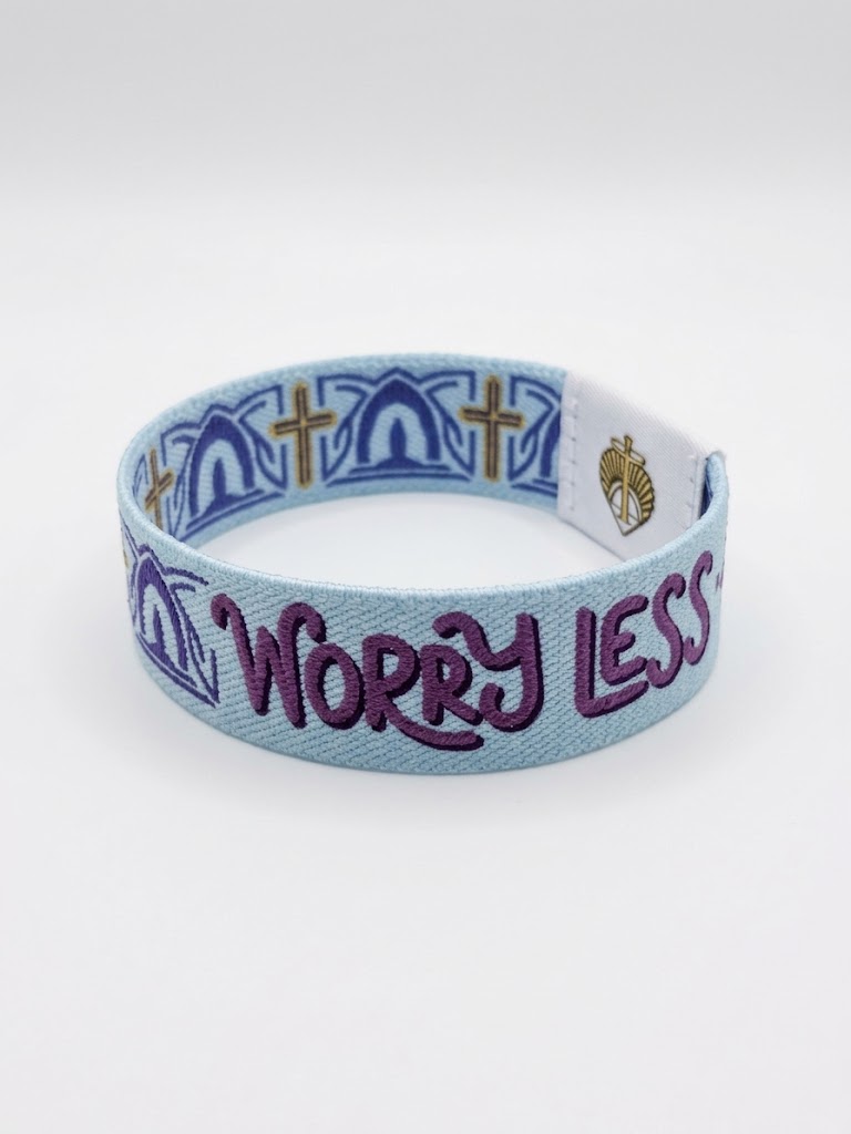 Bracelet Bible Band — Croix & Pray More, Worry Less