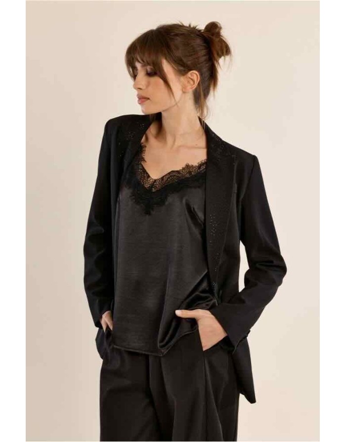 BLAZER AJUSTÉ COL STRASS - MOLLY BRACKEN