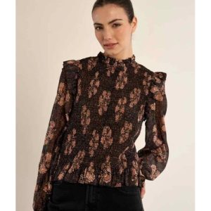 BLOUSE VOILE IMPRIMÉE FLORALE - MOLLY BRACKEN