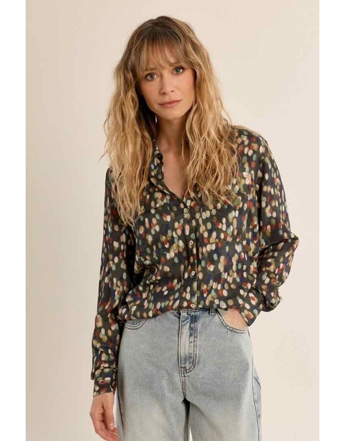 CHEMISE IMPRIMÉE POIS MULTICOLORE - MOLLY BRACKEN