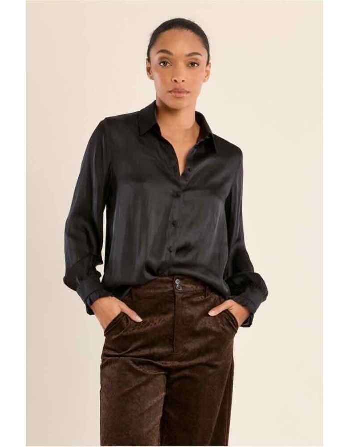 CHEMISE SATINÉE POIGNETS FESTONNES - MOLLY BRACKEN