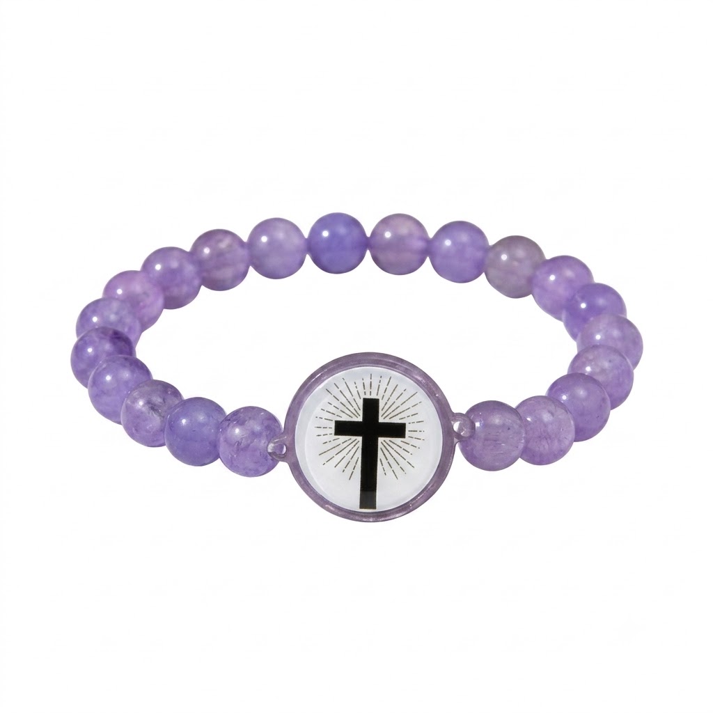 Bracelet Bible Beads — effet Amethyste