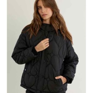 DOUDOUNE MATELASSÉE À CAPUCHE MOTIF COEUR- MOLLY BRACKEN
