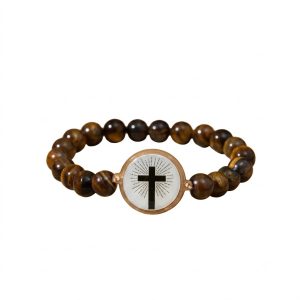 Bracelet Bible Beads — effet Oeil de Tigre