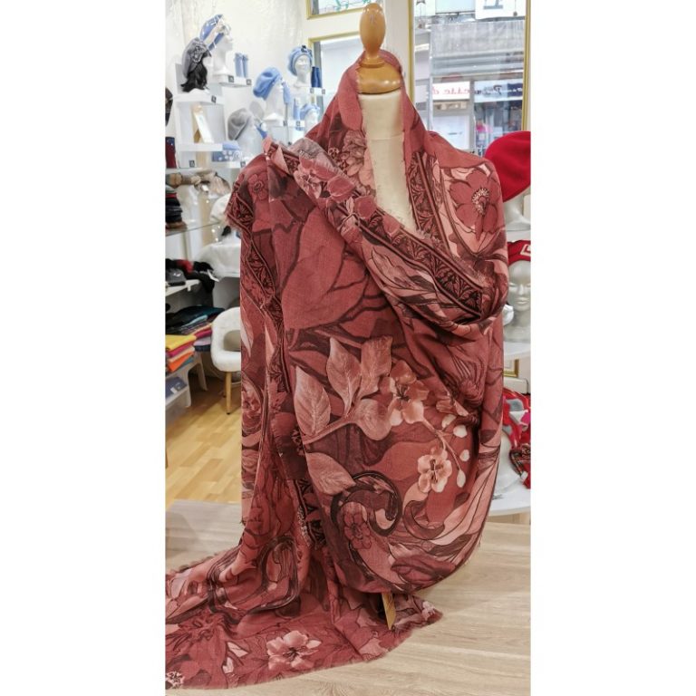 Etole en cachemire élégance rosé