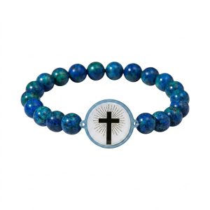 Bracelet Bible Beads — effet Azurite
