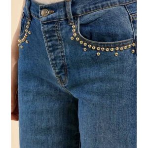 DENIM LARGE BOOT CUT DÉTAILS CLOUS - MOLLY BRACKEN