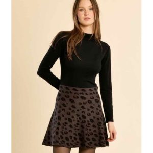 JUPE EN MAILLE IMPRIMÉ LEOPARD - MOLLY BRACKEN