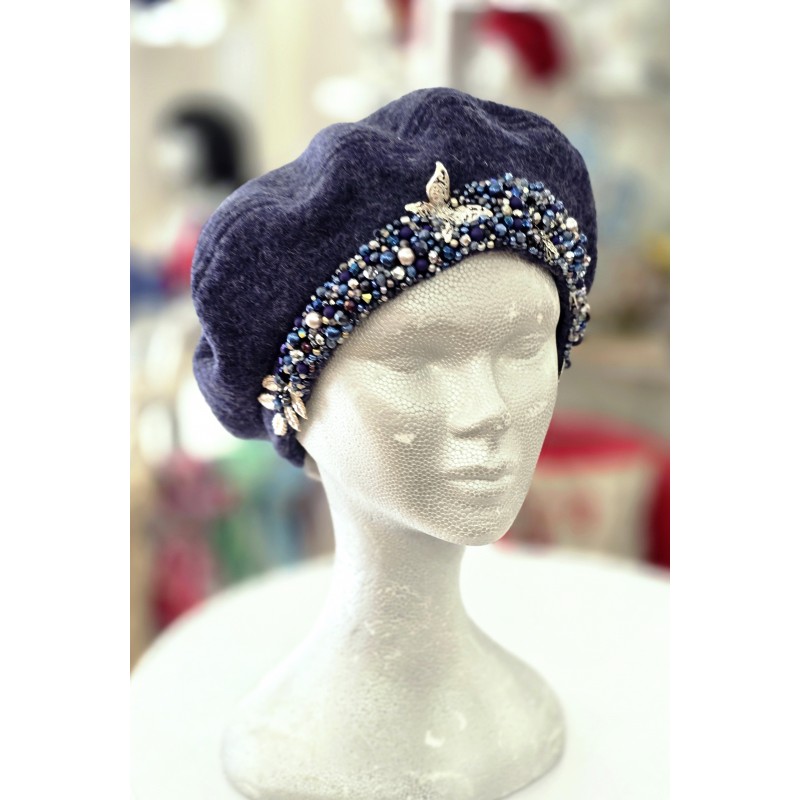 MARQUISE : bleu nuit (taille L 58 à 61cm )