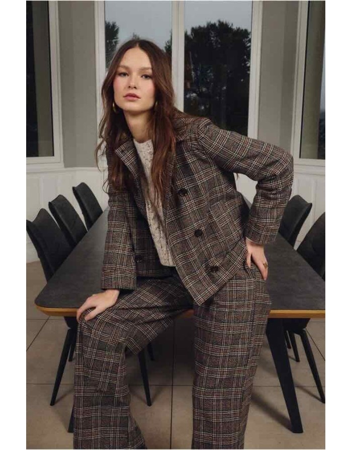 PANTALON TAILLEUR À CARREAUX  - MOLLY BRACKEN