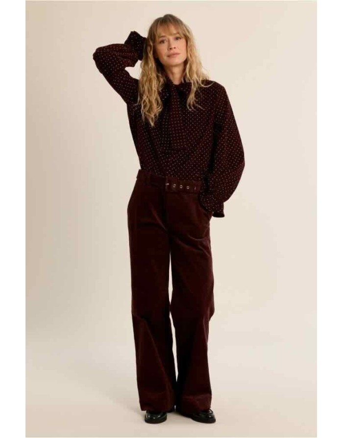 PANTALON VELOURS CÔTELÉ CINTRÉ  - MOLLY BRACKEN