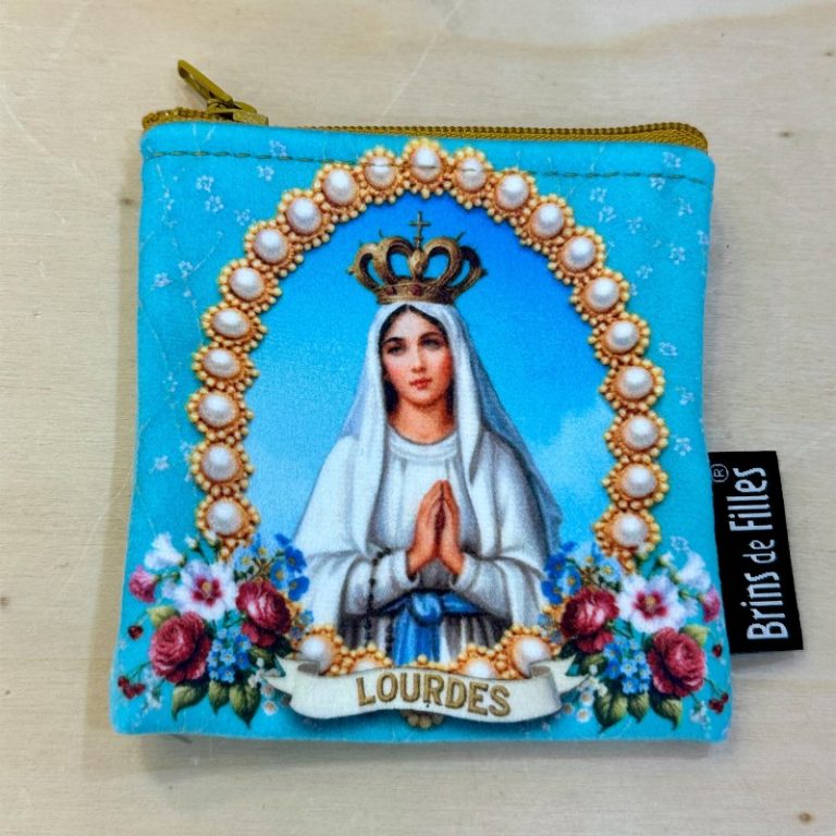 Pochette à chapelet Vierge aux perles
