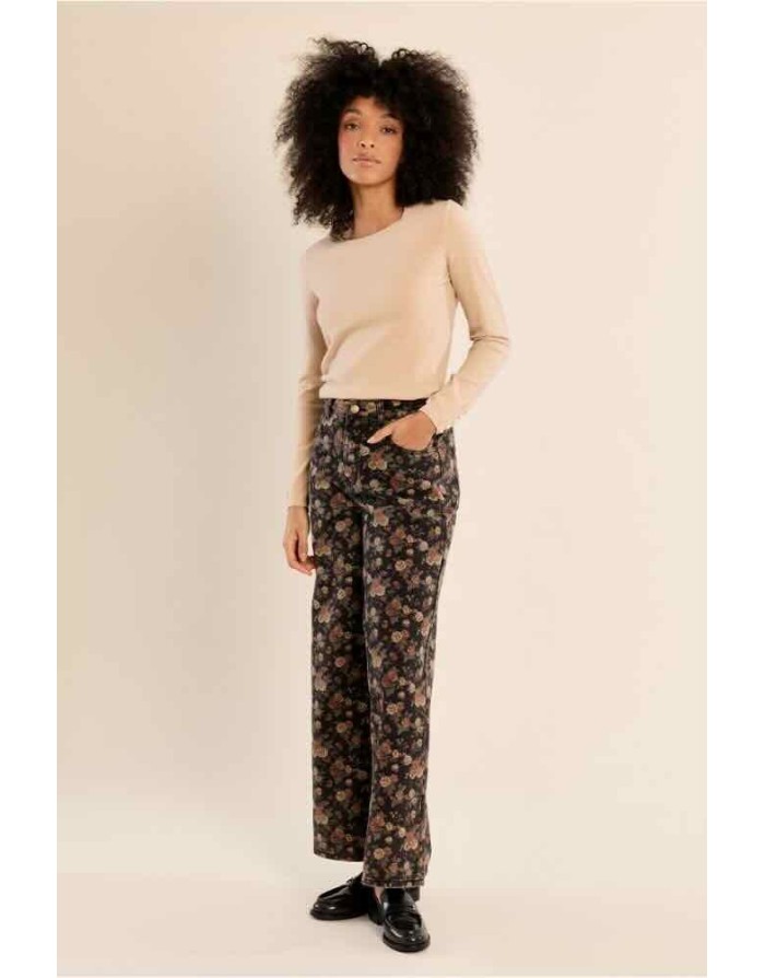 PULL BEIGE MAILLE FINE PERLÉ - MOLLY BRACKEN