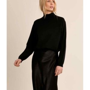 PULL MAILLE NOIR COL ROULÉ MOLLY BRACKEN