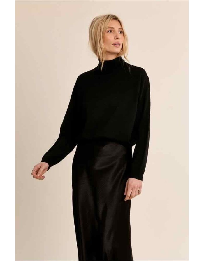 PULL MAILLE NOIR COL ROULÉ MOLLY BRACKEN