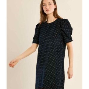 ROBE COURTE VELOURS CÔTELÉ À POIS - MOLLY BRACKEN