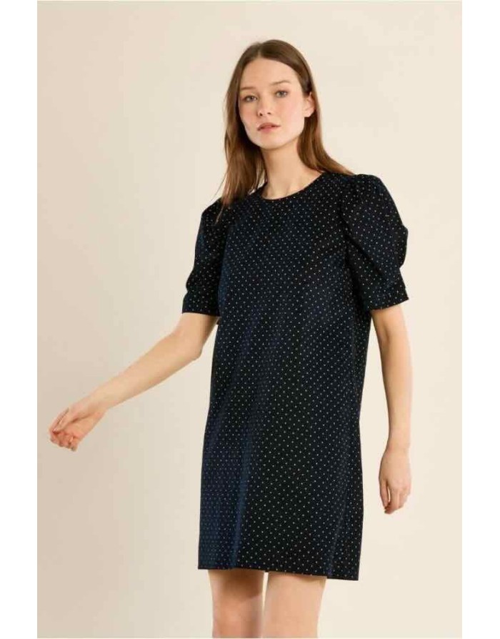 ROBE COURTE VELOURS CÔTELÉ À POIS - MOLLY BRACKEN