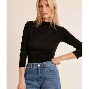 SOUS PULL FIN NOIR COL MONTANT - MOLLY BRACKEN