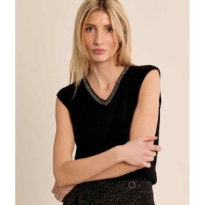 TOP SANS MANCHES STRASS - MOLLY BRACKEN