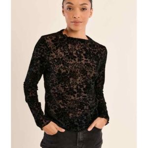 TOP SEMI-TRANSPARENT COL MONTANT - MOLLY BRACKEN