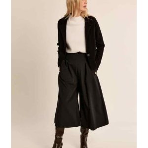 VESTE BLAZER COURTE EN MAILLE NOIRE  - MOLLY BRACKEN
