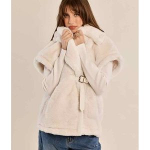 VESTE CINTRÉE FAUSSE FOURRURE - MOLLY BRACKEN