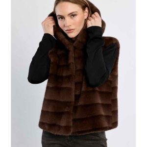 VESTE VISON À CAPUCHE  - MOLLY BRACKEN