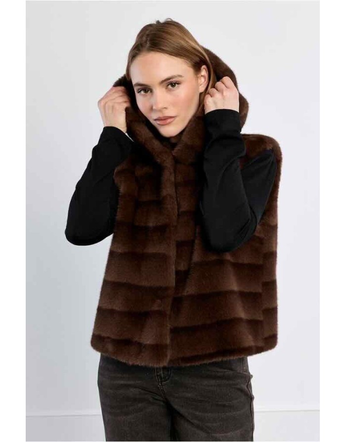VESTE VISON À CAPUCHE  - MOLLY BRACKEN