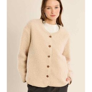 VESTE IMITATION MOUTON CRÈME  - MOLLY BRACKEN